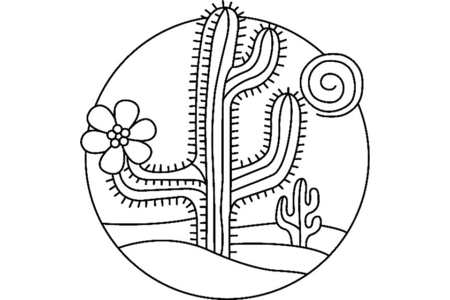 Coloriage Cactus 02 – 10doigts.fr